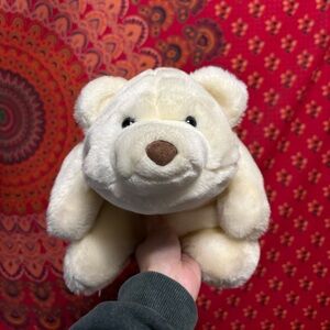 Vintage GUND snuffles white polar teddy bear!